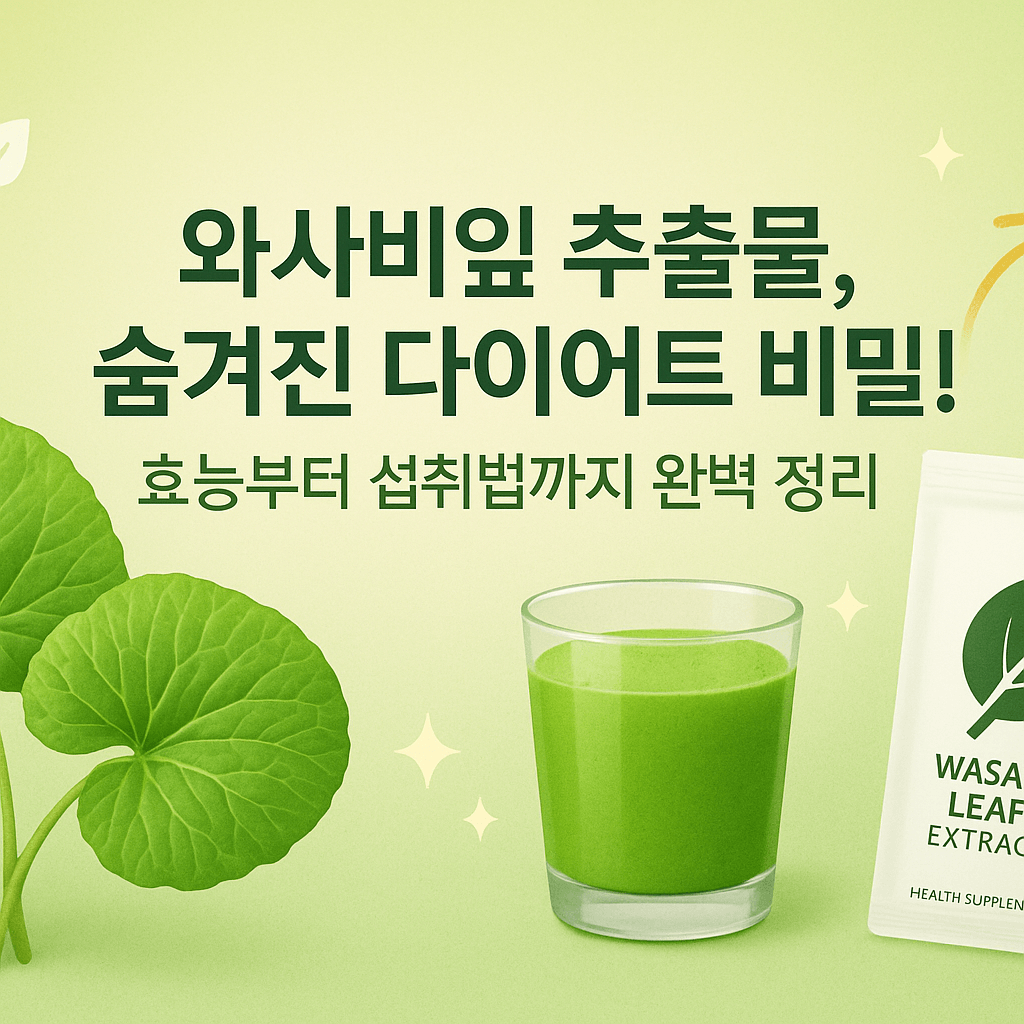 와사비잎 추출물, 숨겨진 다이어트 비밀! 효능부터 섭취법까지 완벽 정리