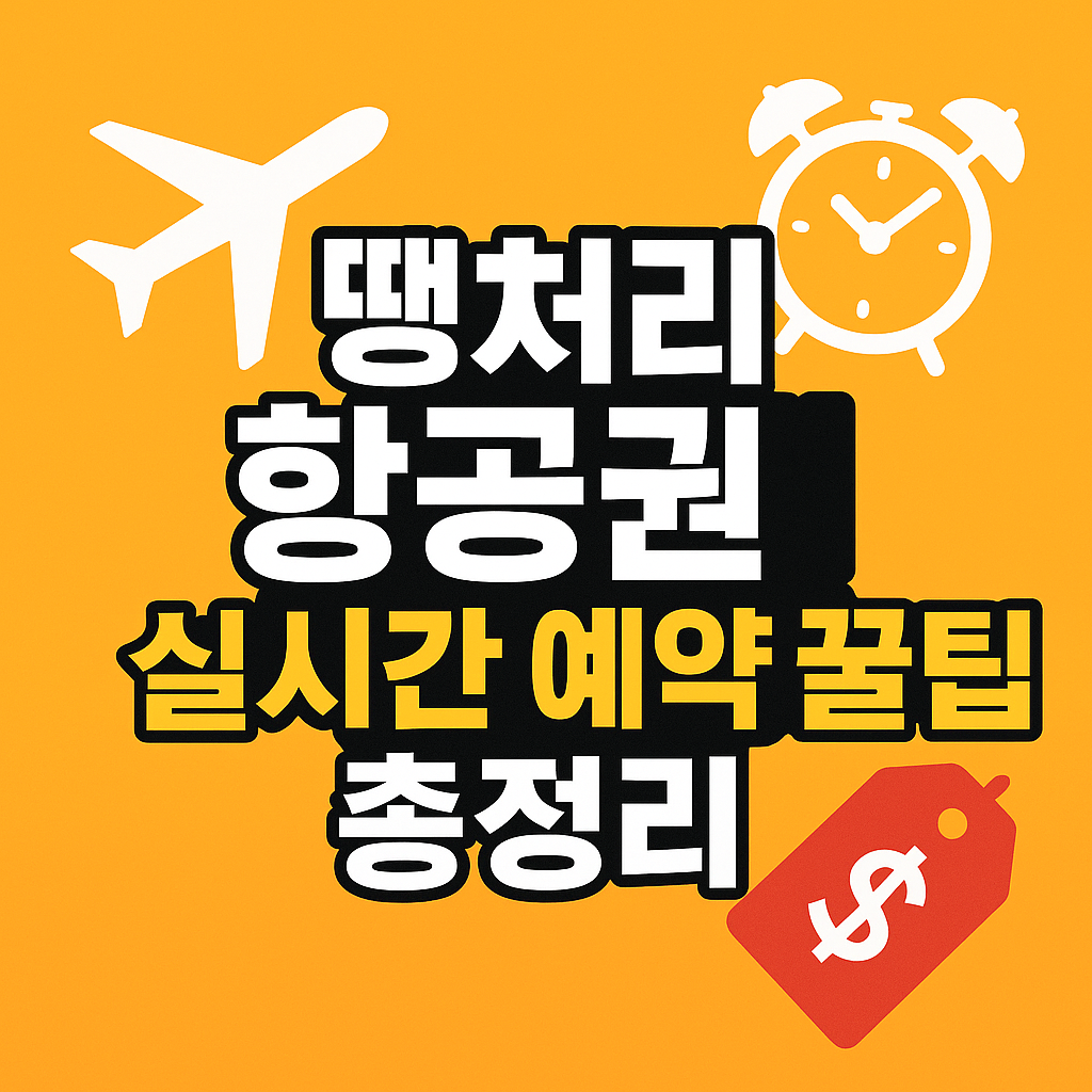 땡처리 항공권 실시간 예약