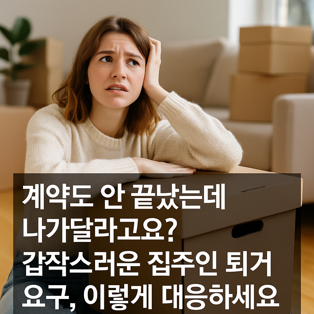 집주인의 갑작스런 퇴거요청