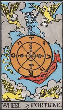 타로카드 이해하기, 메이저카드 10번 운명의수레바퀴카드 WHEEL of FORTUNE