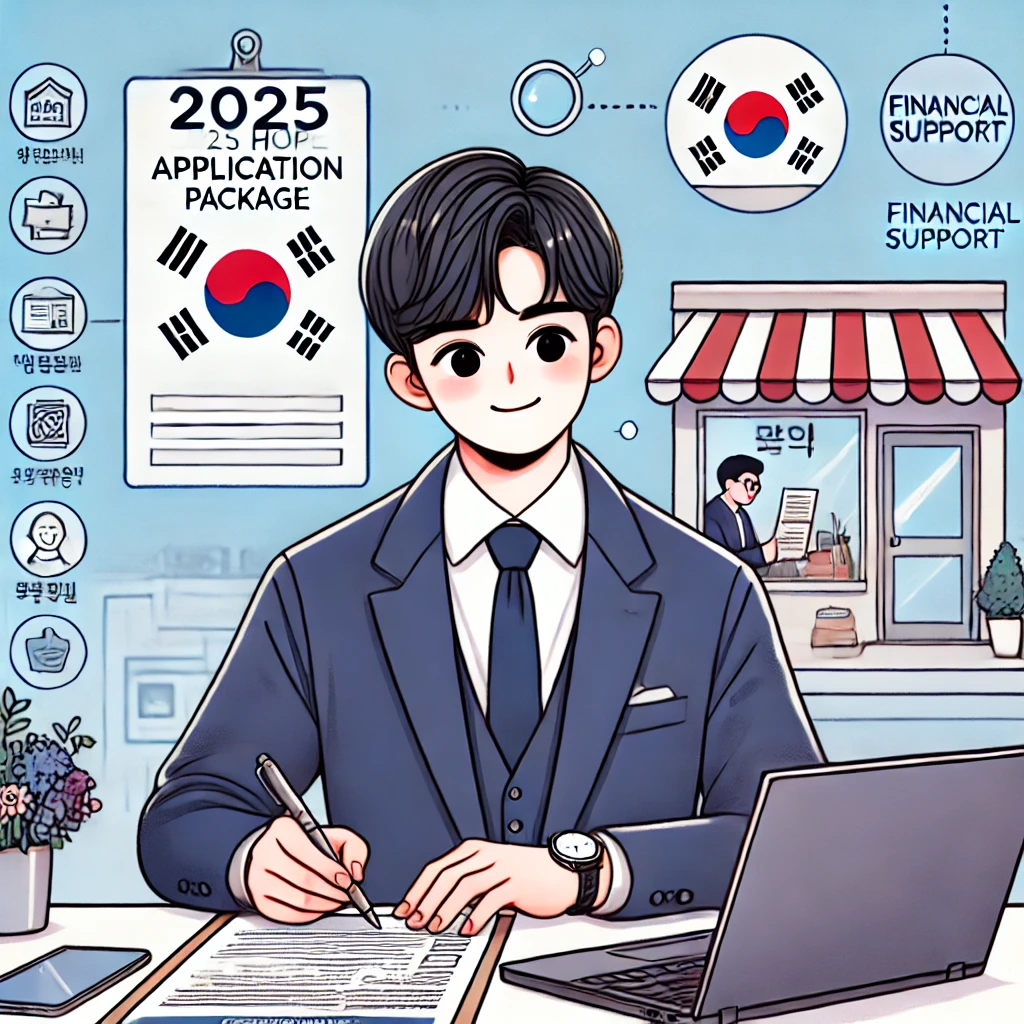 희망리턴패키지재창업 신청 하는 모습