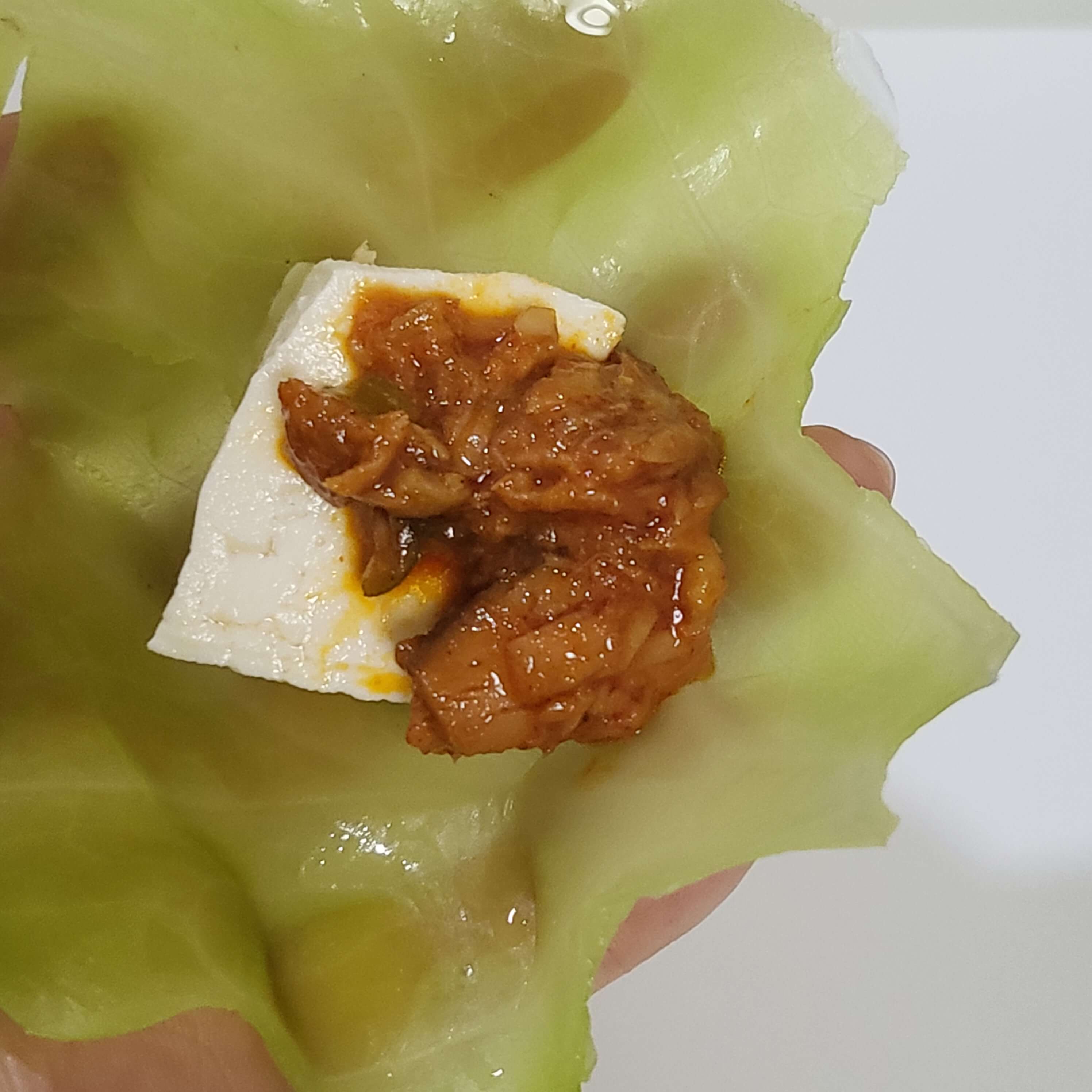 참치 쌈장과 양배추 사진