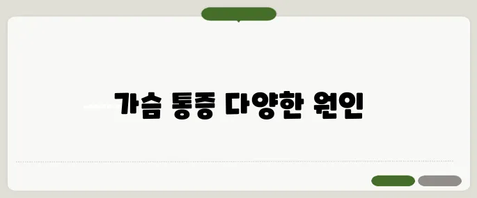 가슴 통증 원인 심장 아닌 경우도 많습니다