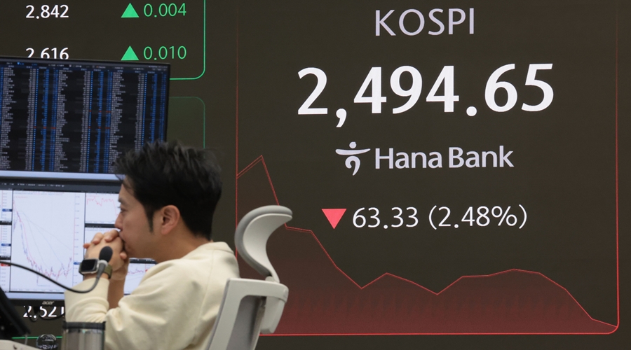 첫날 코스피 급락 현황