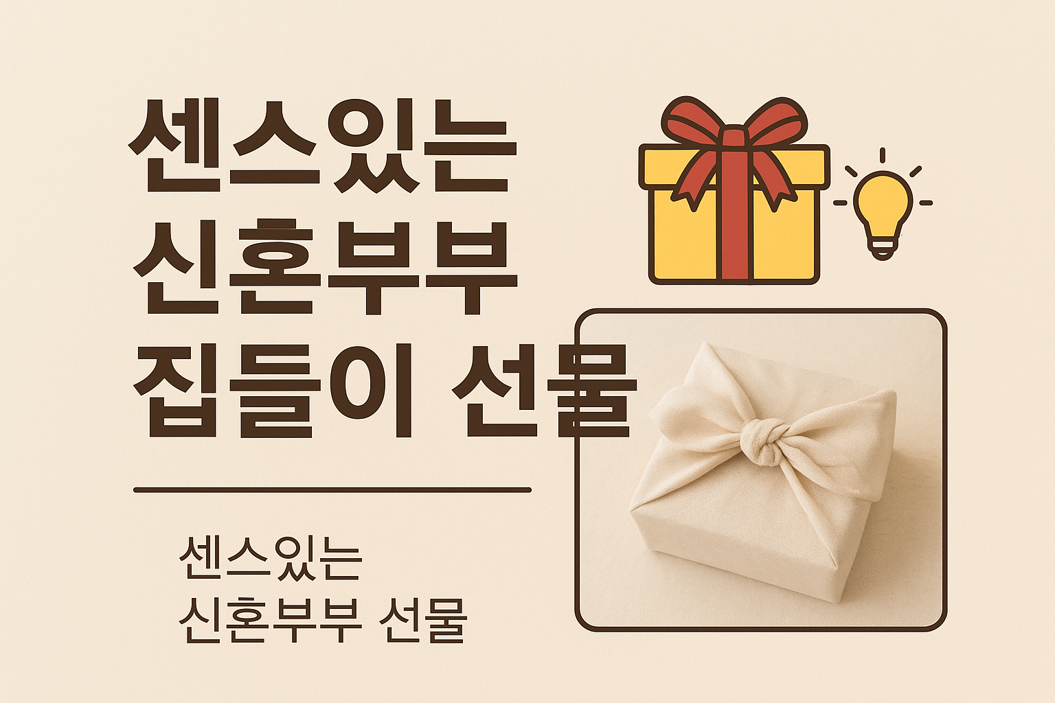 센스있는 신혼부부 집들이 선물 추천 가격대별