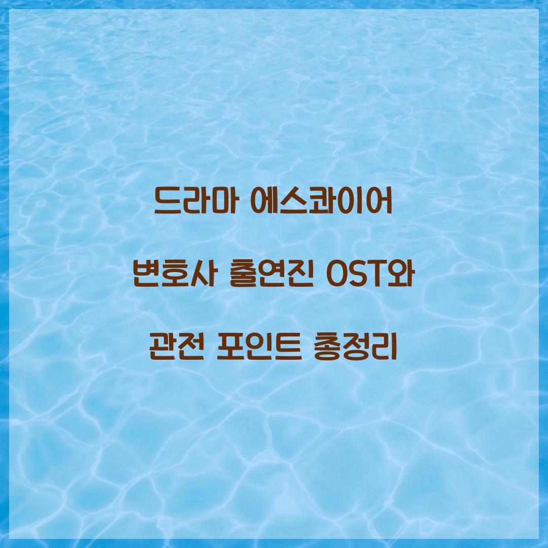 드라마 에스콰이어 변호사