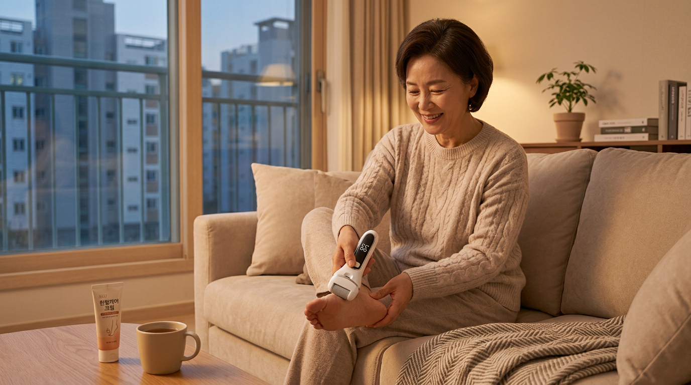 발각질제거기 추천 샌들 신기 전 발 관리