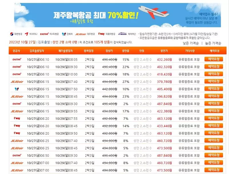 제주도 렌트카 가격비교