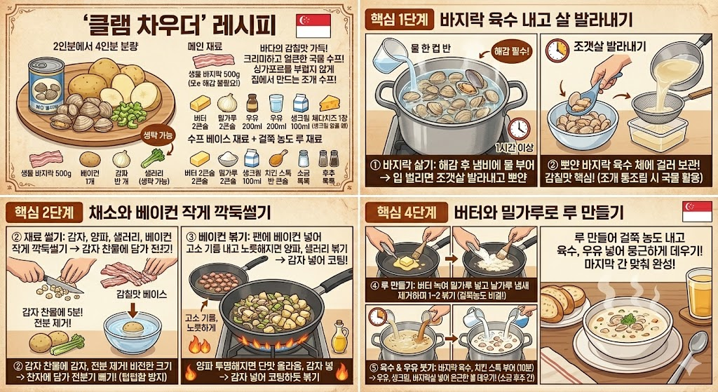 클램차우더 재료