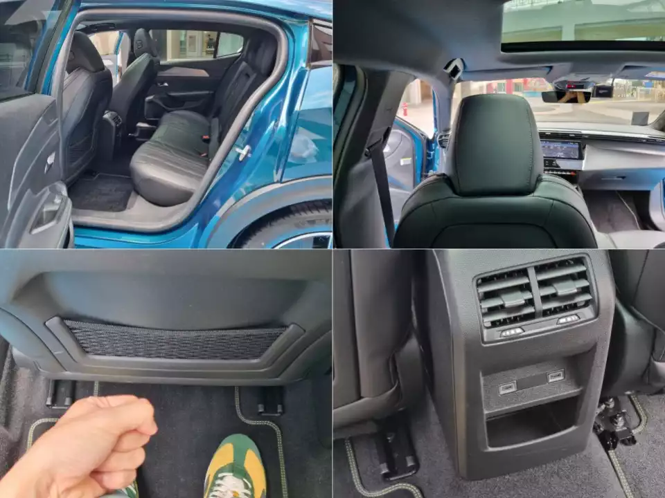 뉴 408의 2열 거주성을 살핀 모습입니다.