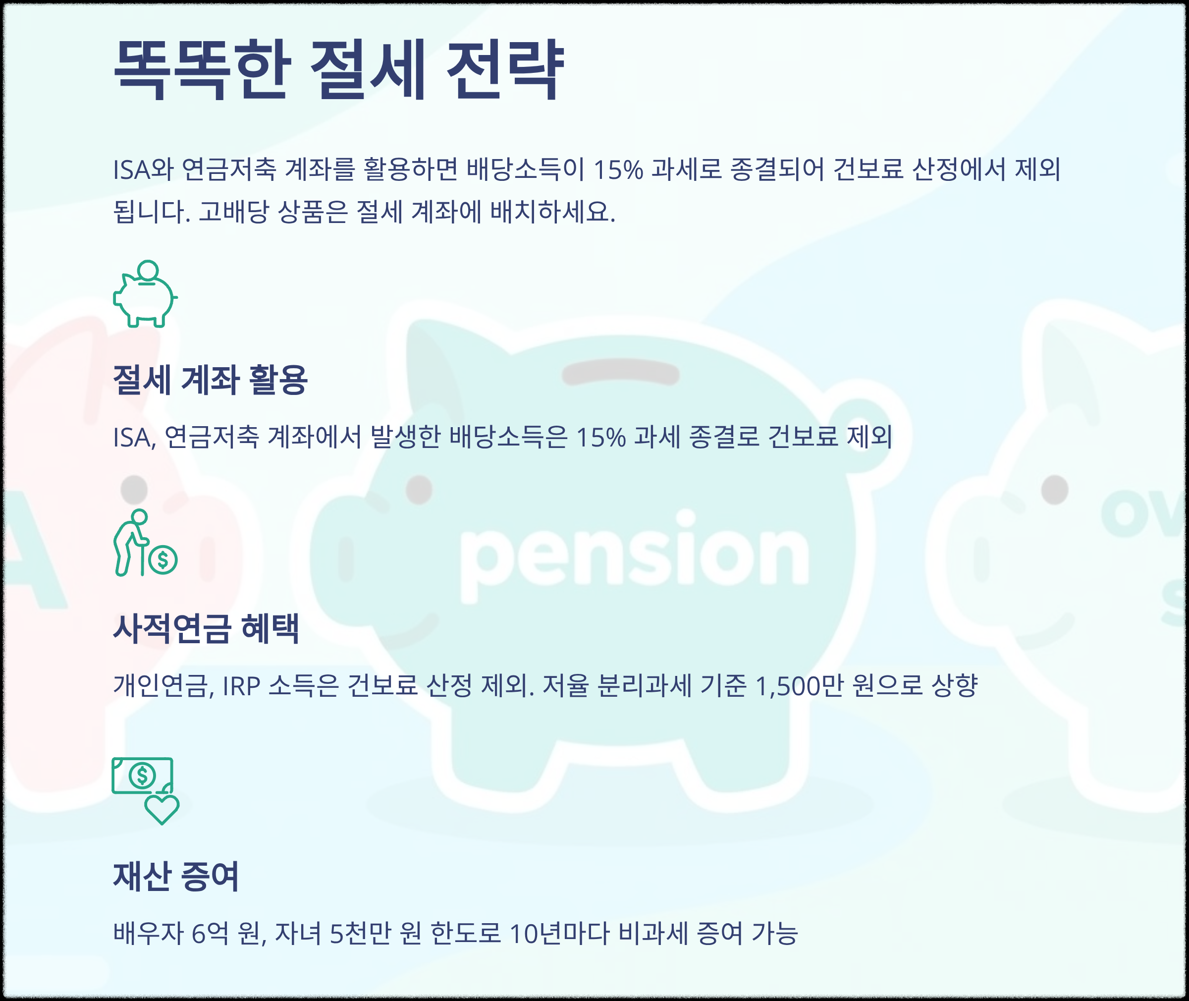 똑똑한 절세 전략