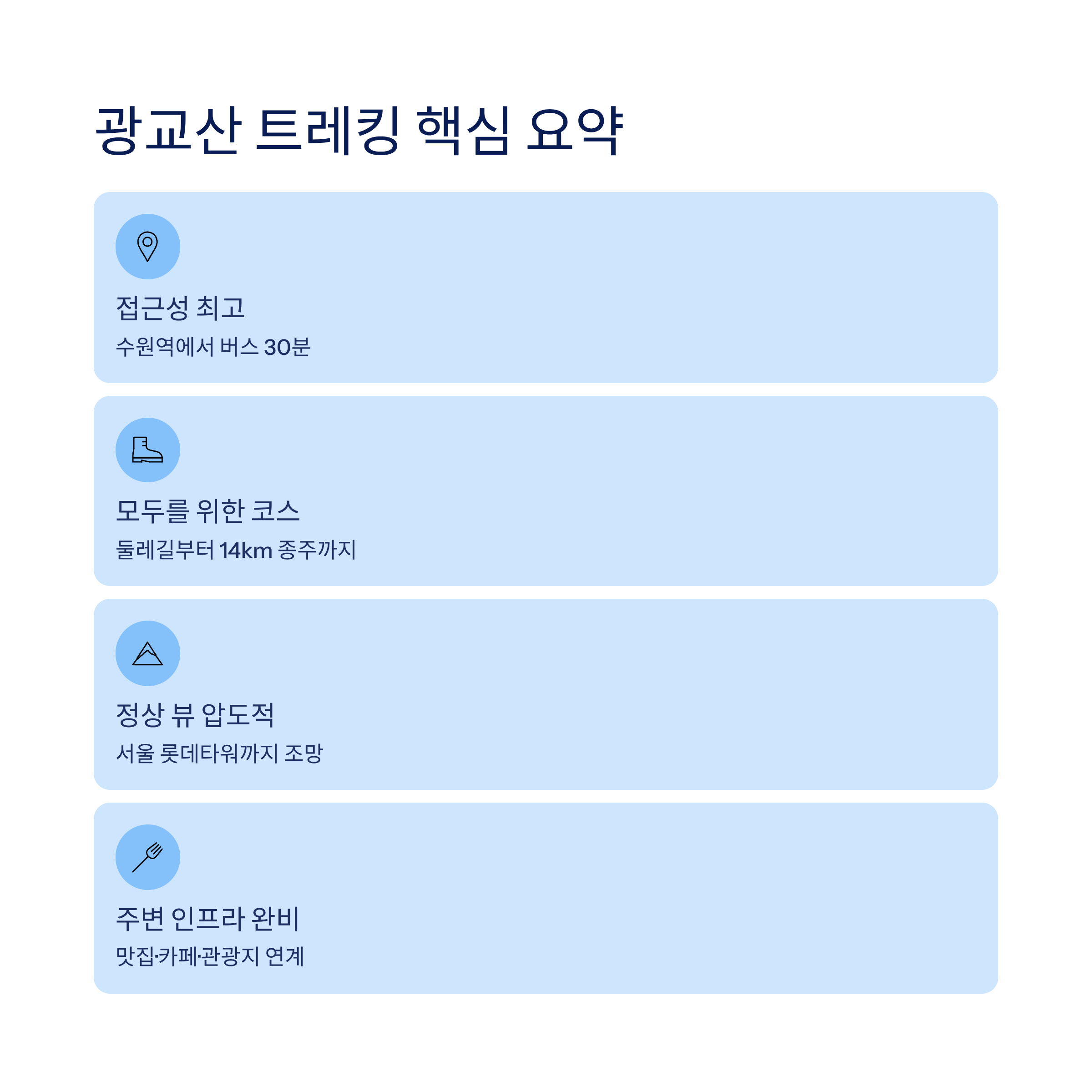 수원 광교산 트레킹 코스 완벽 가이드 — 초보부터 고수까지 모두 즐기는 법