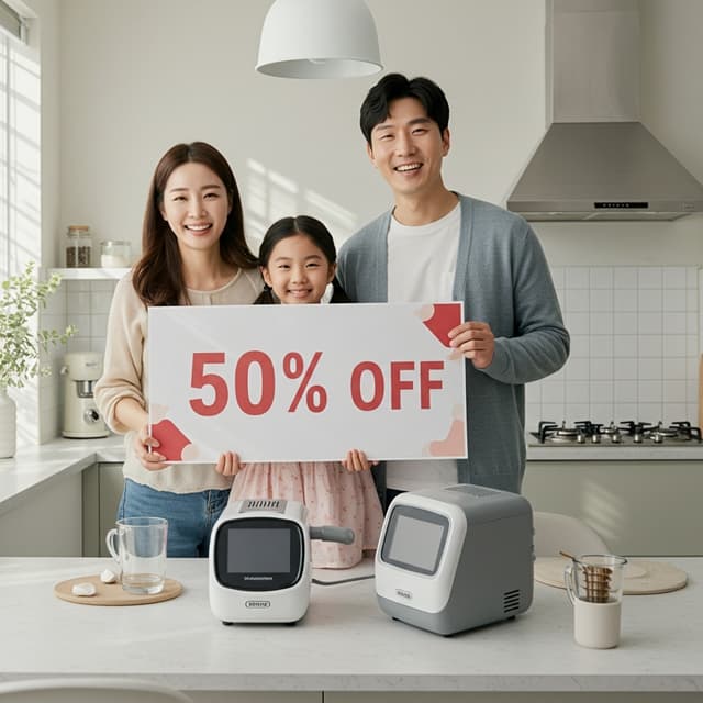 음식물처리기 반값 구매 콘셉트