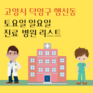 고양시 덕양구 행신동 토요일 일요일 진료 병원 리스트