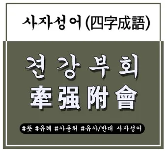 견강부회 뜻과 유래, 실전 예시_42