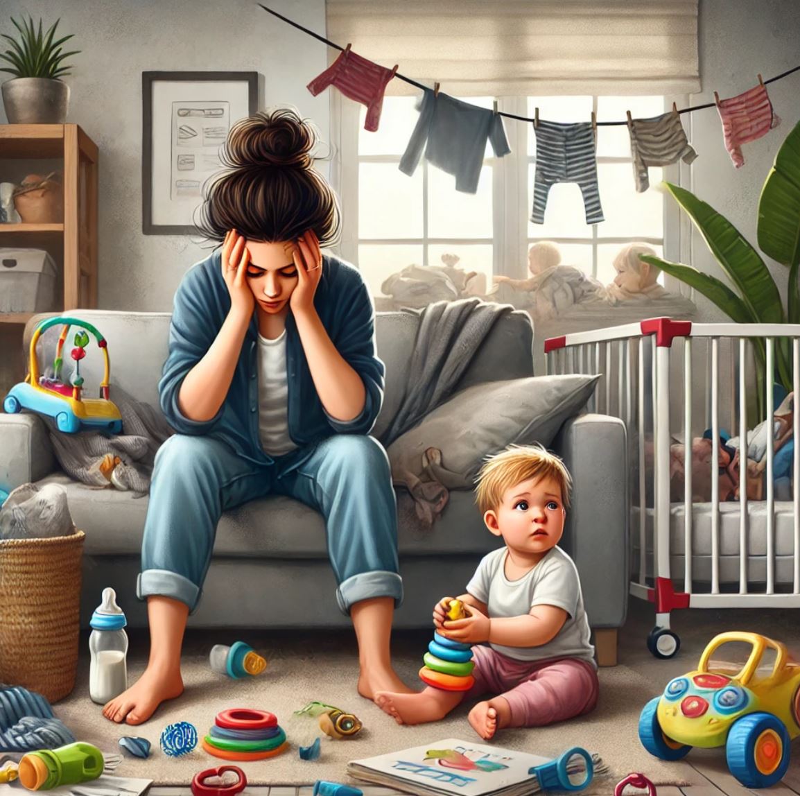 출산 후 호르몬 변화 관련 이미지