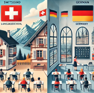 스위스 어학원과 독일 어학원 비교 사진