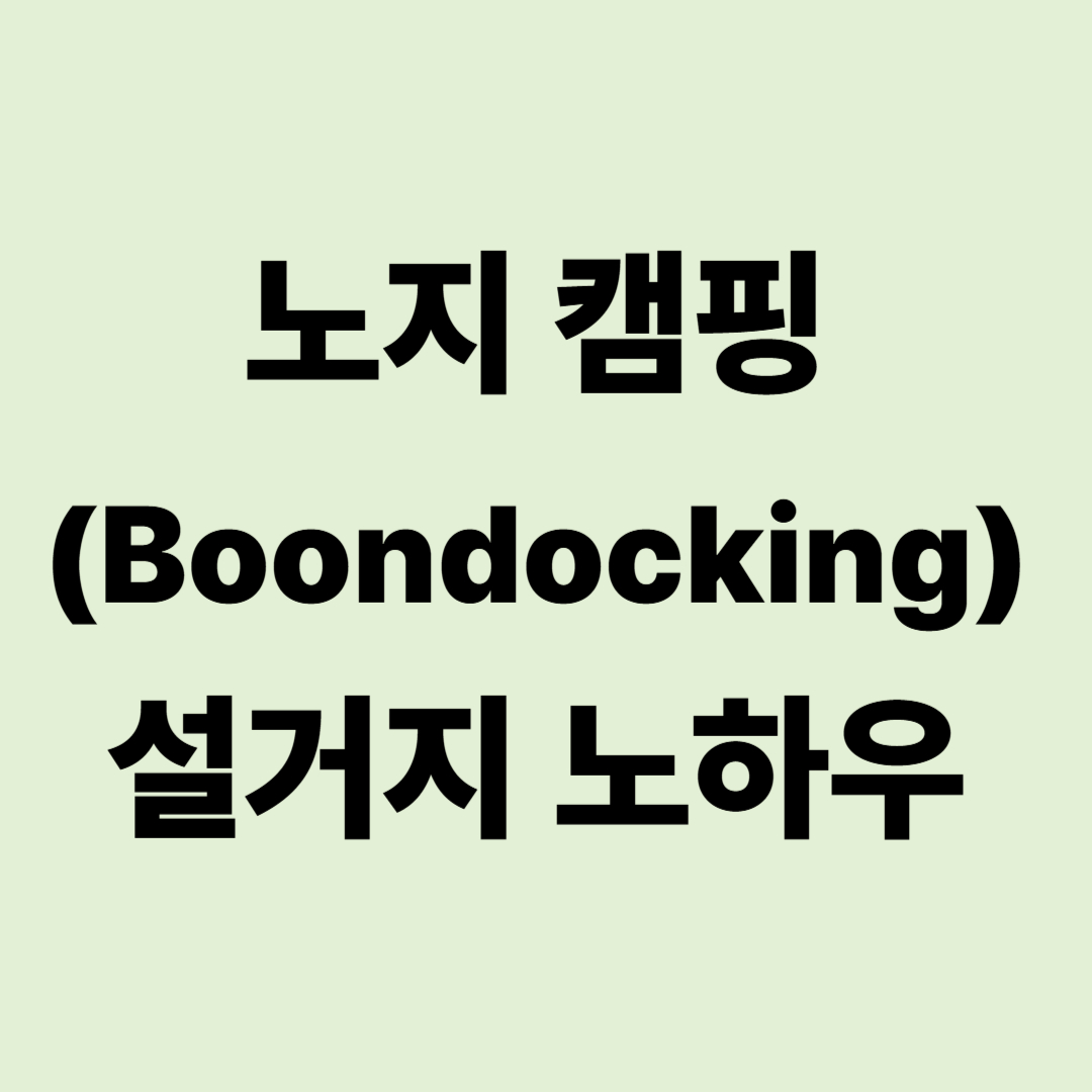 노지 캠핑(Boondocking) 설거지 노하우: 물 사용량 80% 줄이는 비법