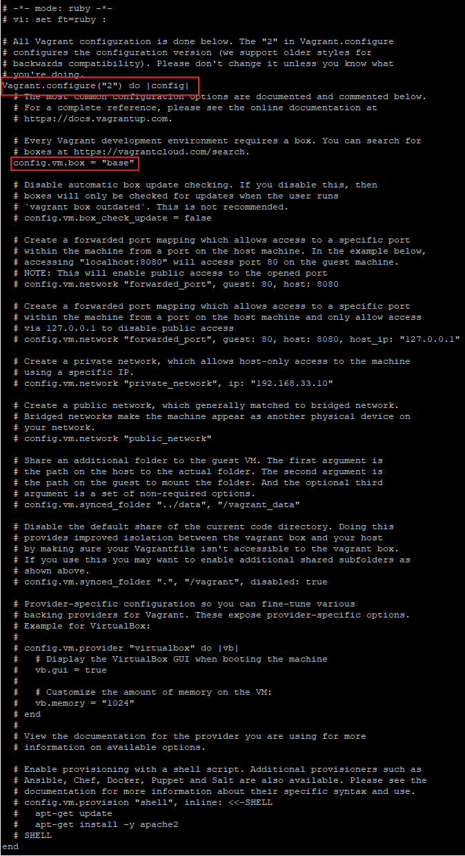 vagrantfile