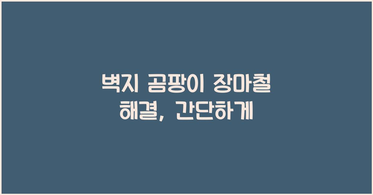 벽지 곰팡이 장마철 해결