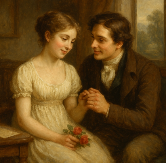 18세기 프랑스 연인들의 이미지입니다.