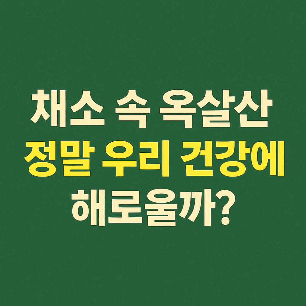 채소 속 옥살산, 정말 우리 건강에 해로울까?