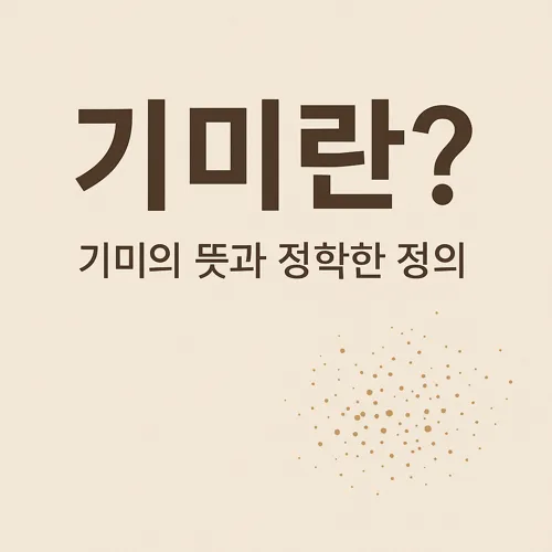 기미의 정의와 특징을 설명하는 이미지
