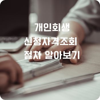 개인회생신청자격조회 절차