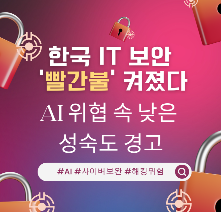 alt=&quot;한국 IT 보안, '빨간불' 켜졌다 l AI 위협 속 낮은 성숙도 경고&quot;