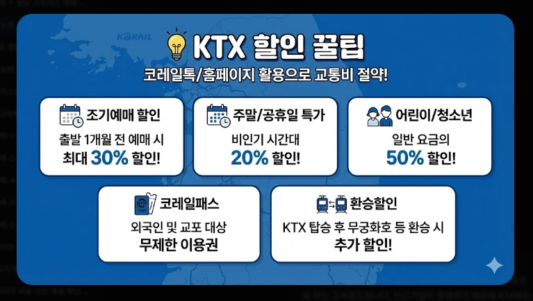 주요 노선 요금(고속버스, KTX, SRT)(2026년 + 전략)