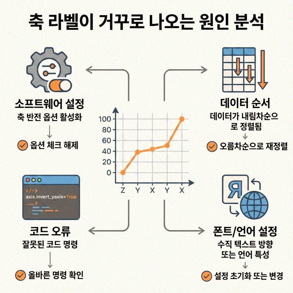 엑셀 차트 축 라벨 뒤집힘? 당황하지 마세요, 해결 방법은 여기!