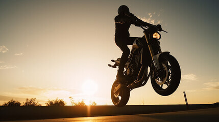 오토바이 점프 사진