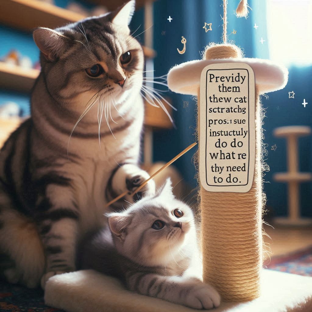 스크래칭 포스트와 안전한 공간