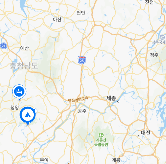 칠갑산 오토캠핑장 위치