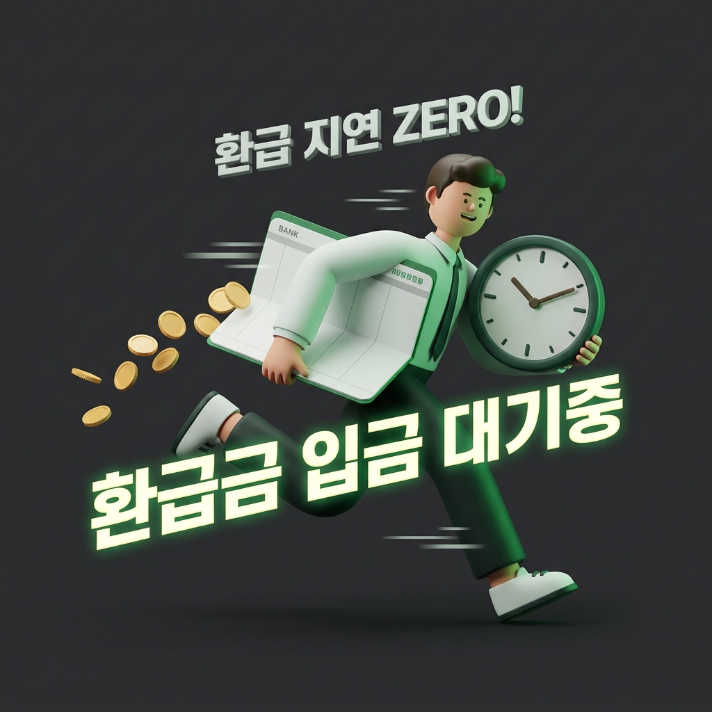 종합소득세 환급금을 오류 없이 가장 빠르게 수령하는 모습을 형상화한 3D 캐릭터 썸네일 이미지