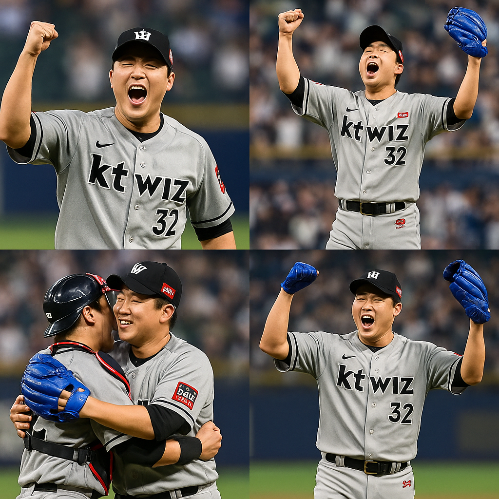 "KT 박영현, 시즌 20세이브 달성 순간"