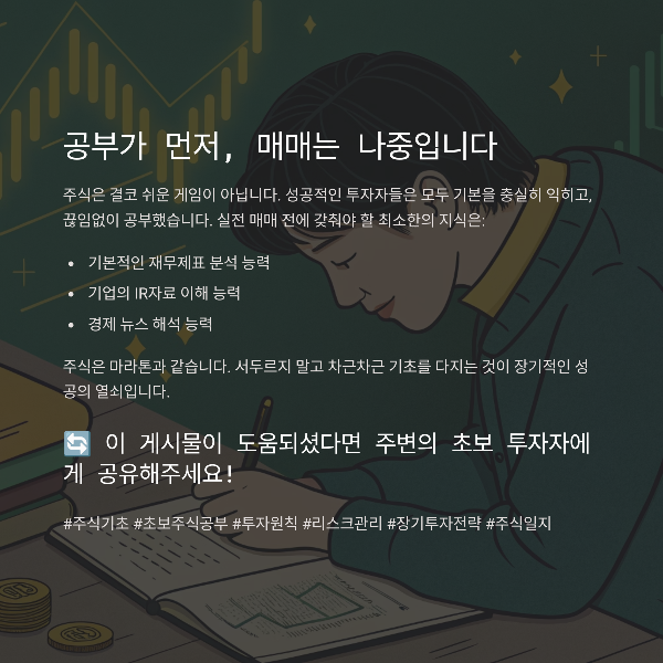 공부가 먼저, 매매는 나중입니다.