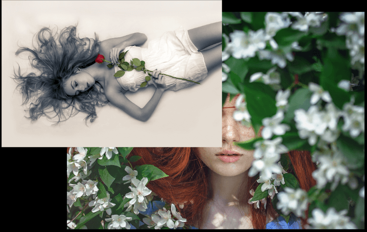 아름다운 여자 사진 두 장