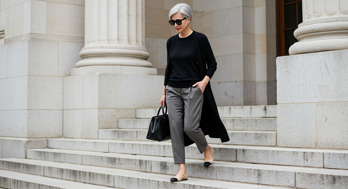 중년 여성 동안 패션