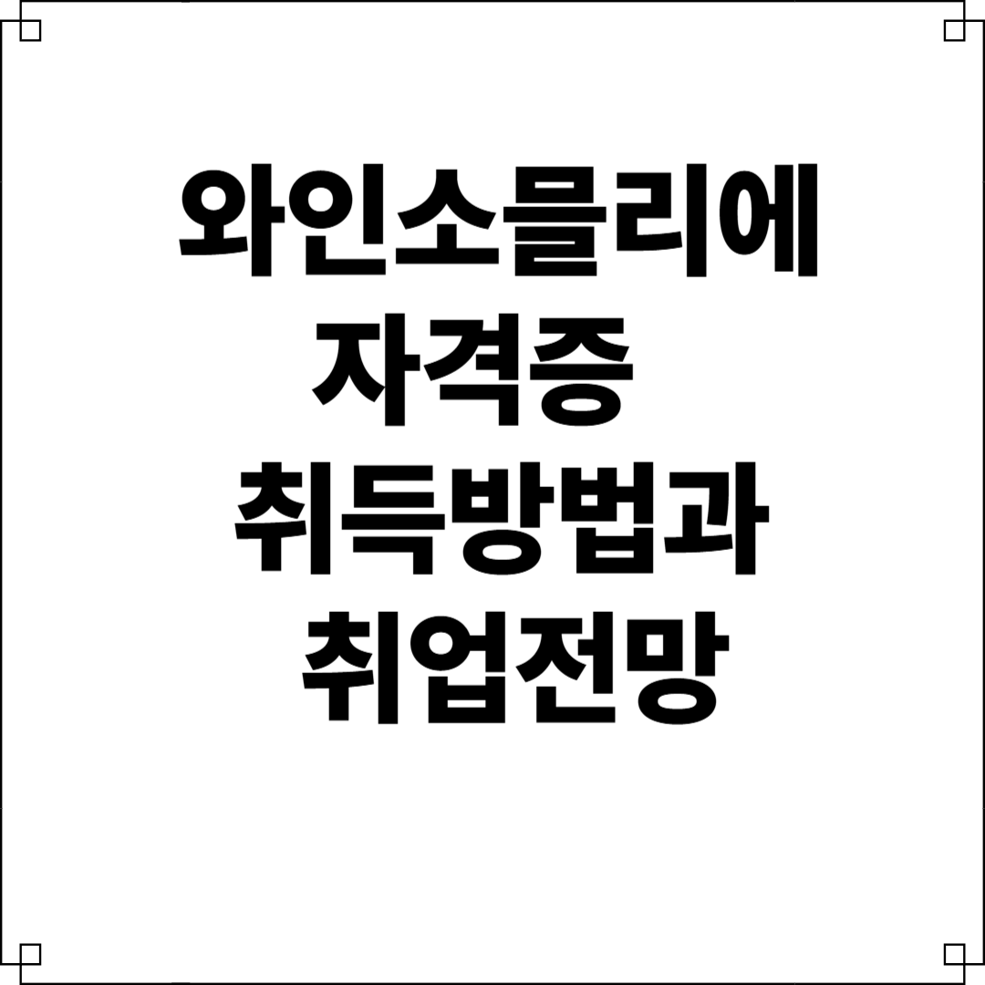 와인소믈리에