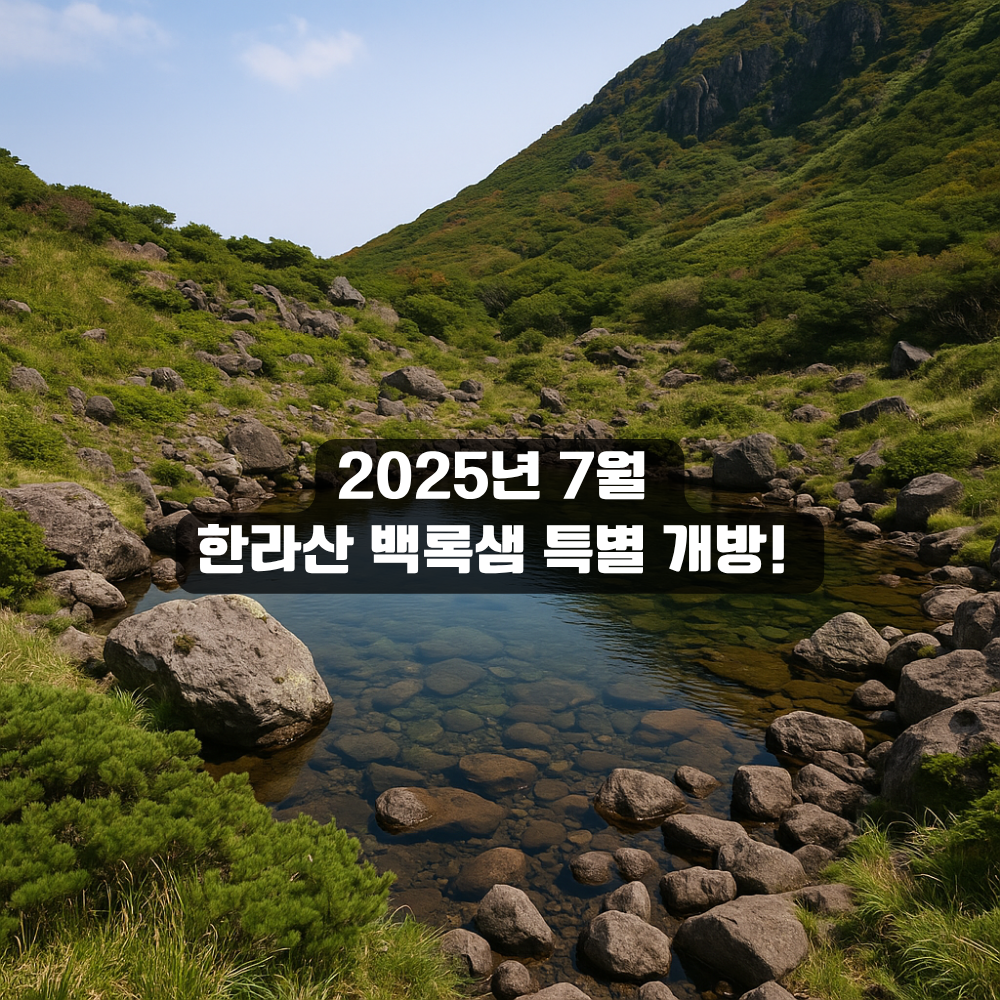 한라산 백록샘 특별 개방!
