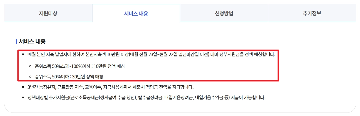 청년내일저축계좌 신청자격,신청방법,지원금액 5분확인