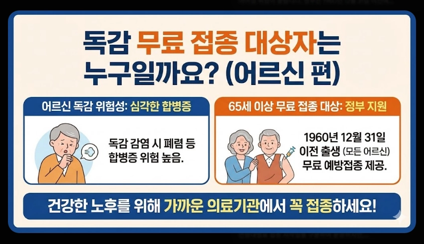 독감무료접종 대상자,접종일정,접종가능병원 3분확인