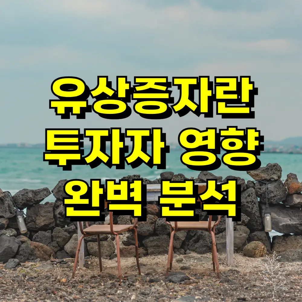 유상증자란 투자자 영향 완벽 분석