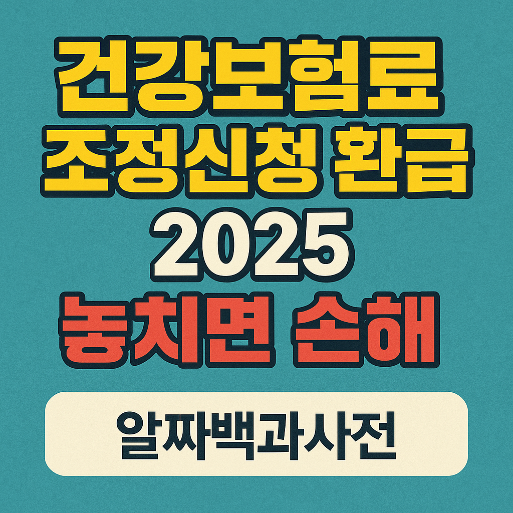 건강보험료 조정신청 환급 2025