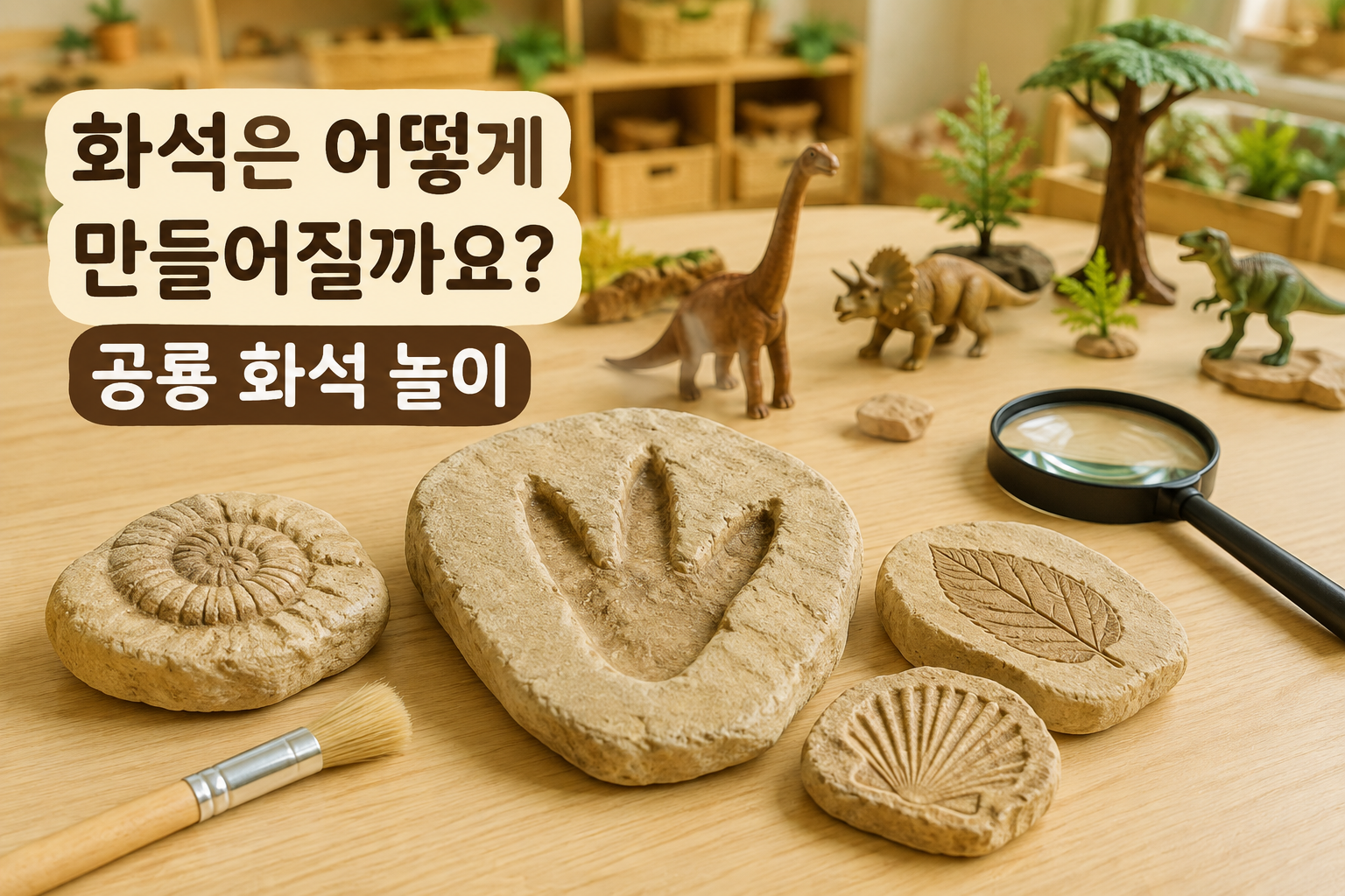 공룡 화석 발굴 놀이