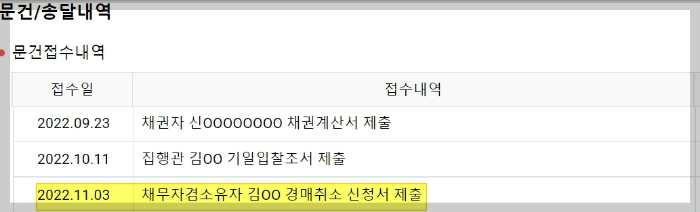 경매 취하 취소 기각