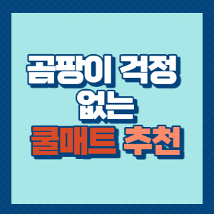곰팡이 걱정없는 쿨매트 추천