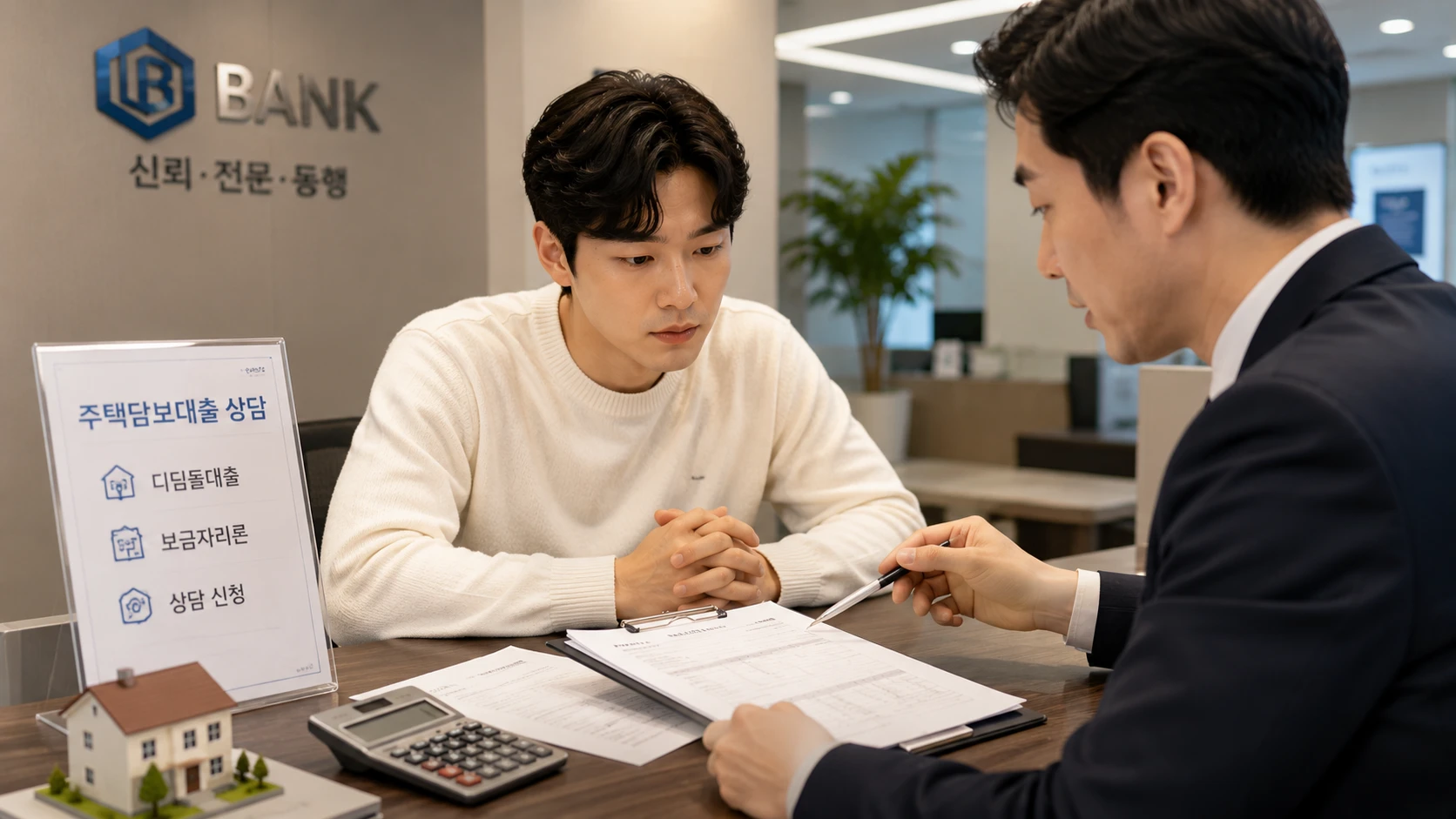 디딤돌대출 은행 상담 모습