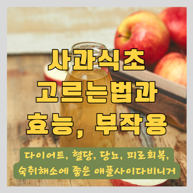 사과식초 고르는법과 천연발효식초 고르는 법 - 애플사이다비니거 비네거 초모, 애사비의 효능과 효과 (다이어트, 당뇨, 피로회복, 숙취해소등) 썸네일